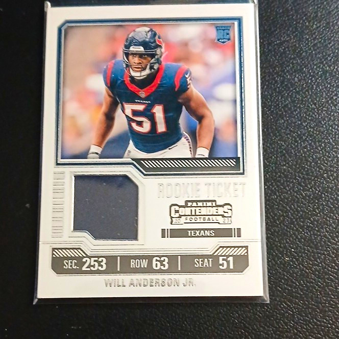 Panini 2023 Contenders Will Anderson Jr Rookie Ticket Texans #10 Card