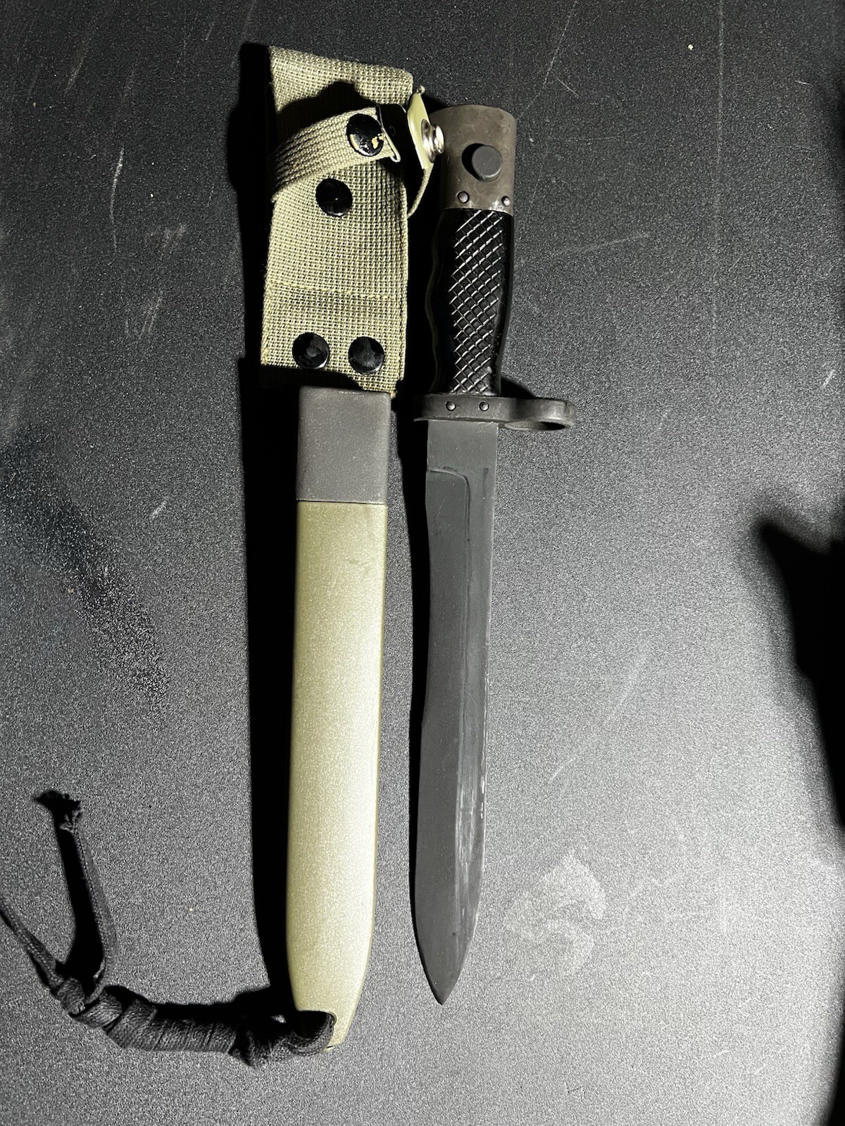 Vintage Spanish M1964 CETME Bayonet – INI Toledo – With Scabbard & Frog
