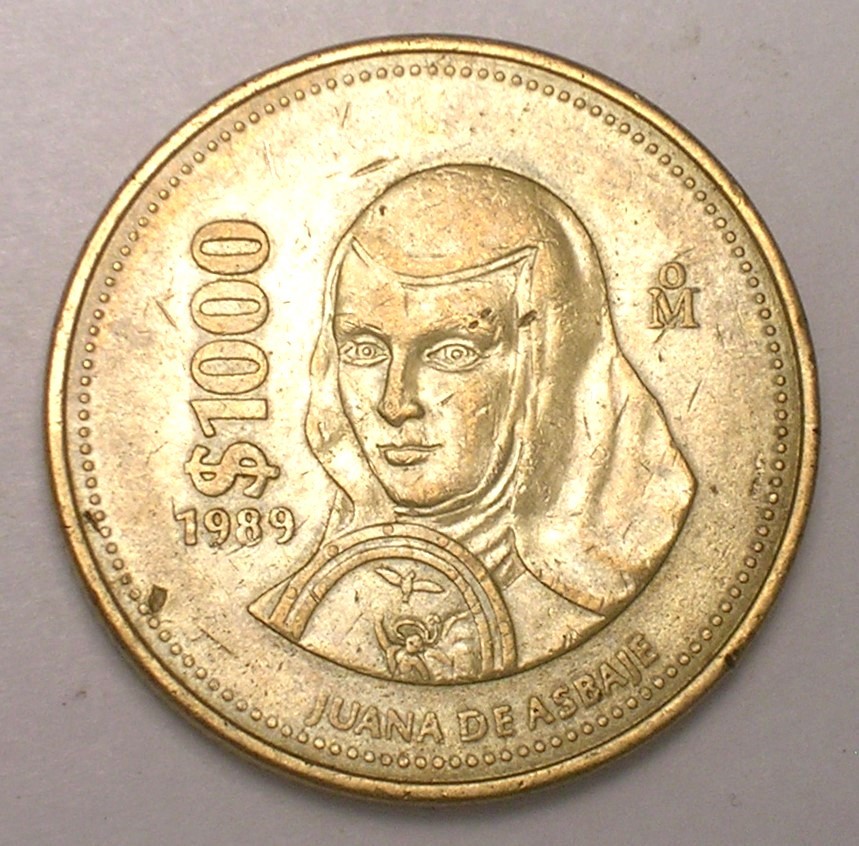 1989 Mexico Mexican 1000 Pesos Asbaje Eagle Snake Coin VF+ Scratch 1989 Mexico Mexican 1000 Pesos Asbaje Eagle Snake Coin VF+ Scratch