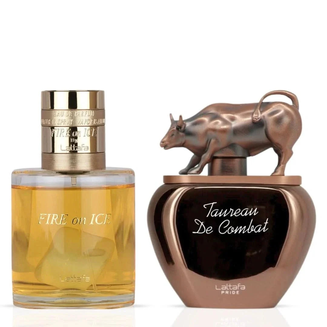 Fire On Ice 110ml & Taureau De Combat 100ml EDP by Lattafa (Bundle)