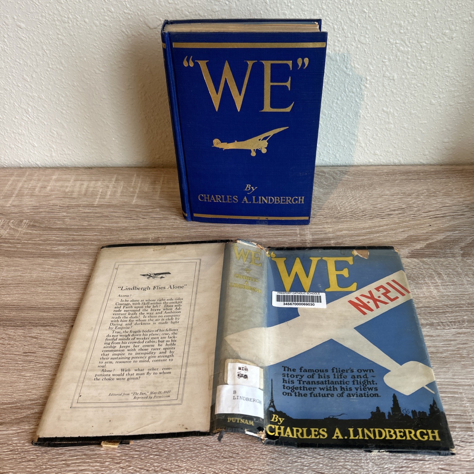 Vintage We by Charles Lindbergh 1927 - 1st Edition 1st Impression Hardcover DJ