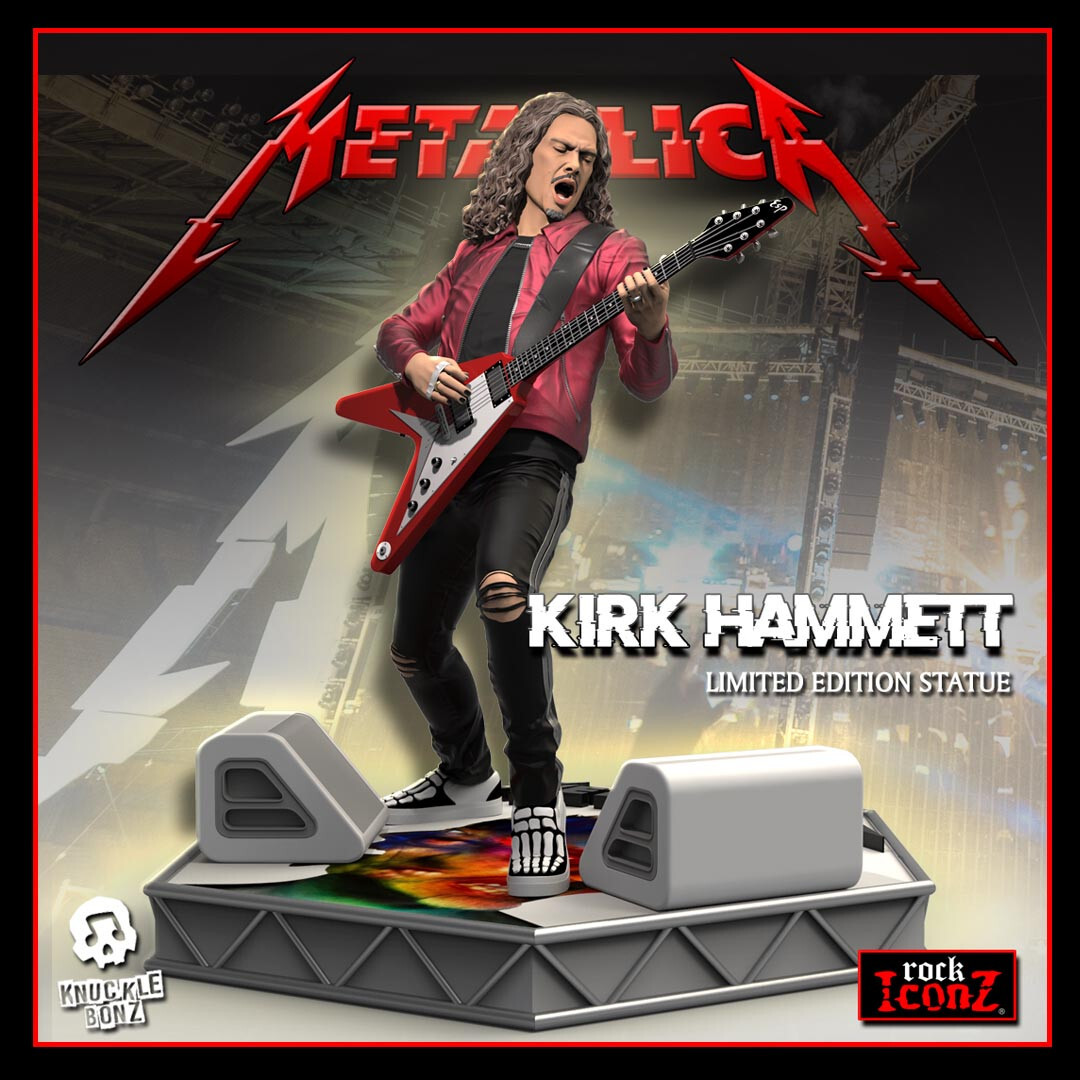 Kirk Hammett (Metallica) Statue KnuckleBonz Rock Iconz - Only 3,000 Made