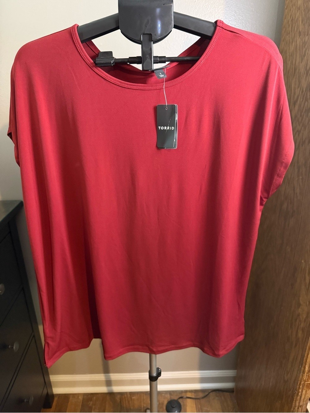 Torrid Studio Knit Red Dolman Sleeve Top Size 1X NWT Boat Neck