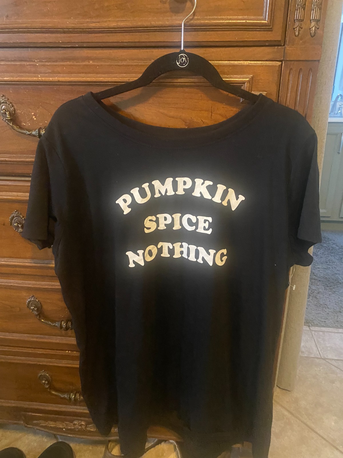 Torrid slim fit Short Sleeve Black Tee-Shirt (Pumpkin Spice Nothing)C5793 $12