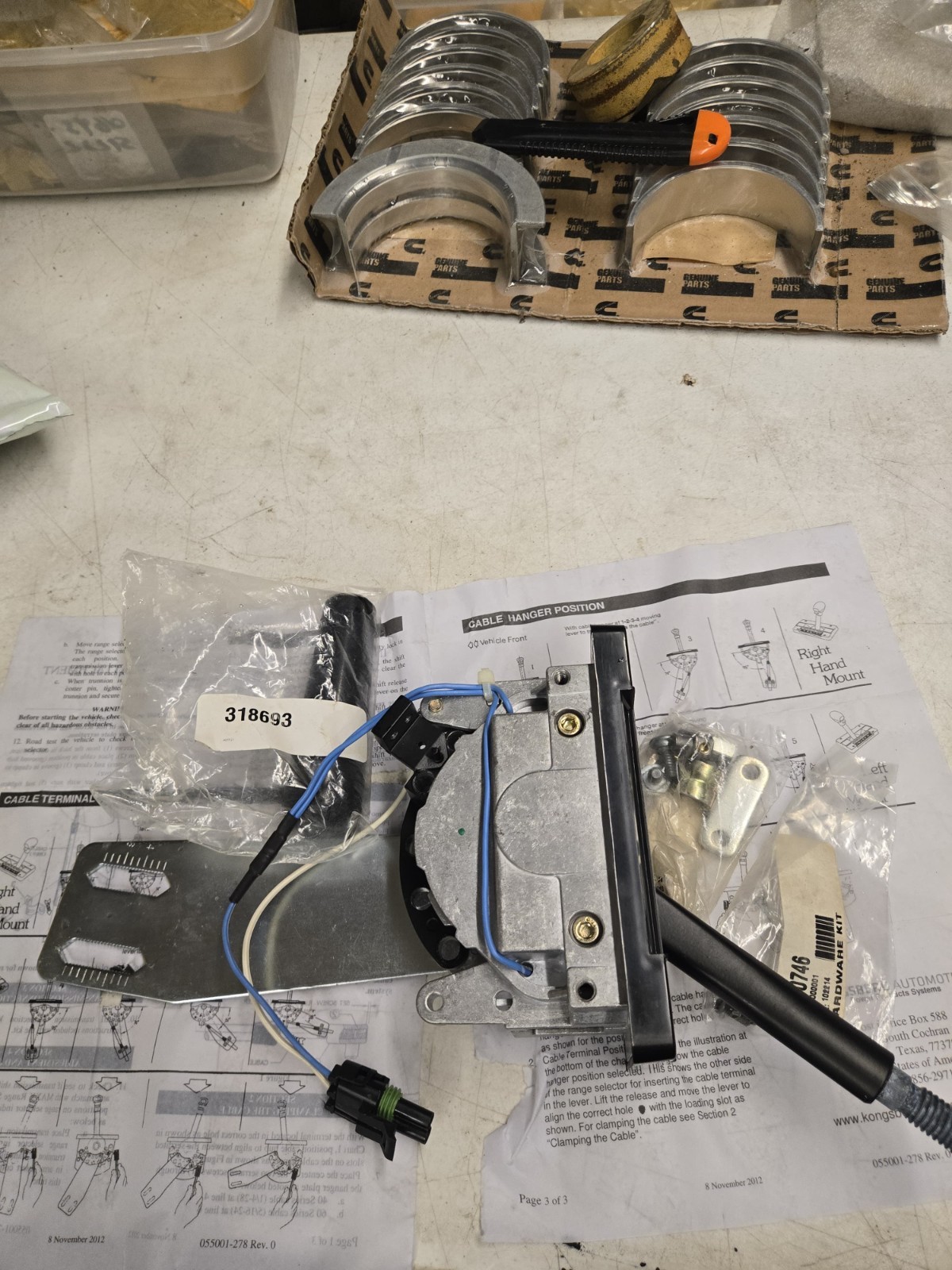 💥FREE SHIPPING💥Kongsberg Allison 055001-278 Gear Selector(bx42)