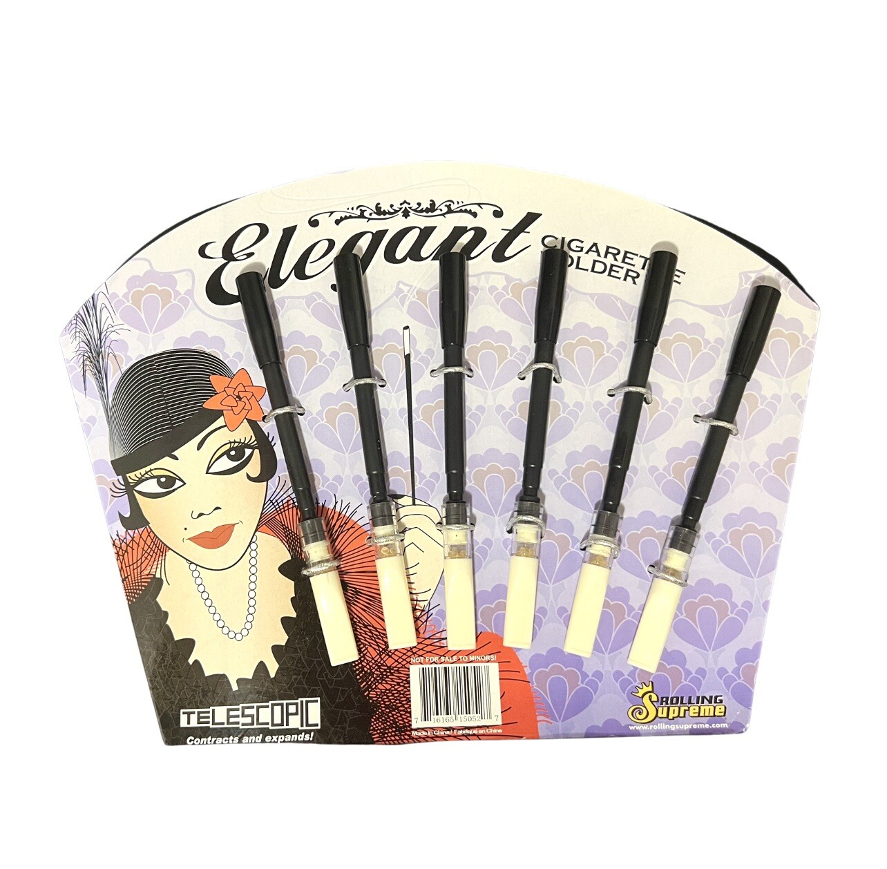 6 Elegant 1920s style Cigarette Holder Long Extendable Halloween Accessory