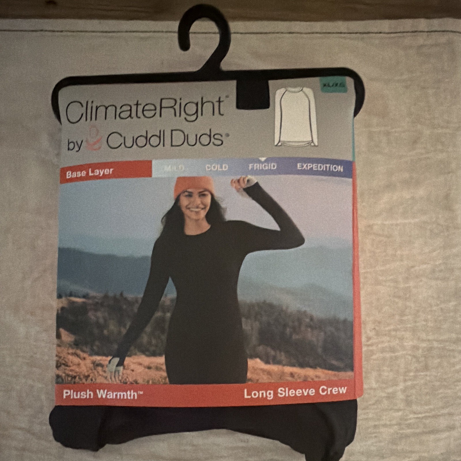 ClimateRight by Cuddl Duds Plush Warmth Thermal Base Layer Top XL Black ClimateRight by Cuddl Duds Plush Warmth Thermal Base Layer Top XL Black