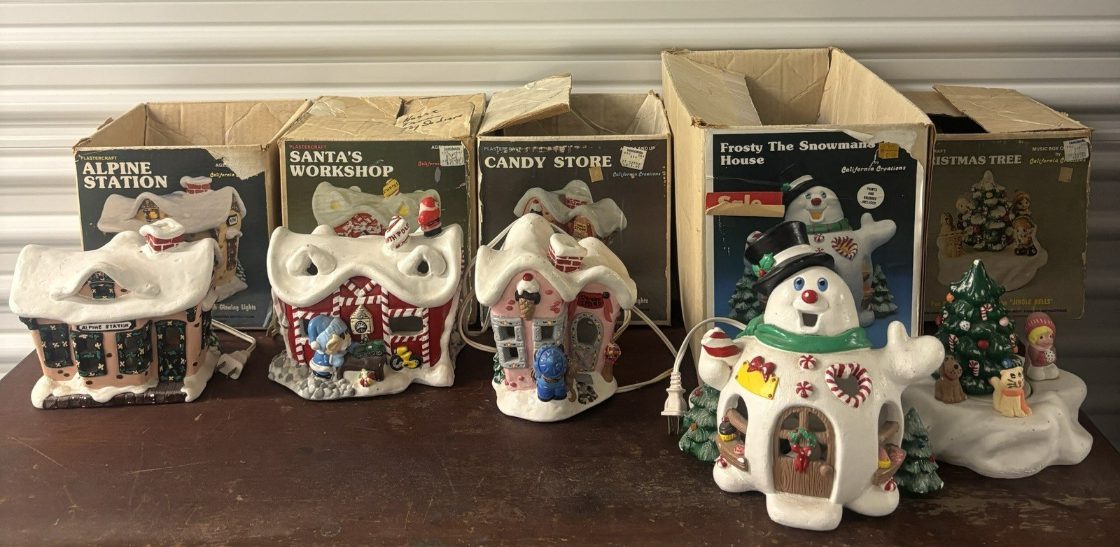 Vintage Plastercraft Ceramic Light up Christmas Hand Painted Frosty Santa Decor Vintage Plastercraft Ceramic Light up Christmas Hand Painted Frosty Santa Decor