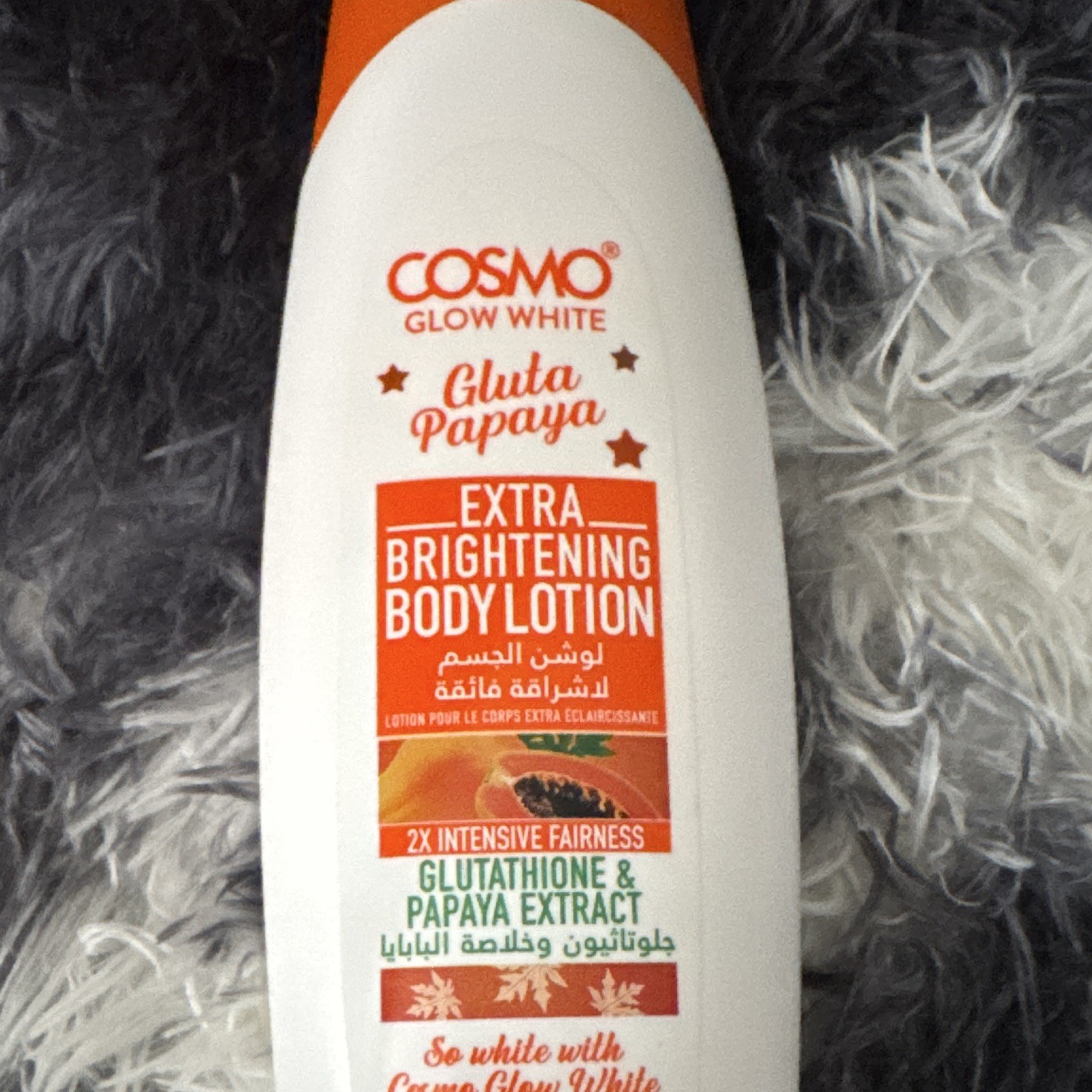 COSMO Glow White Gluta Papaya Brightening Body Lotion w/ Glutathione, Papaya