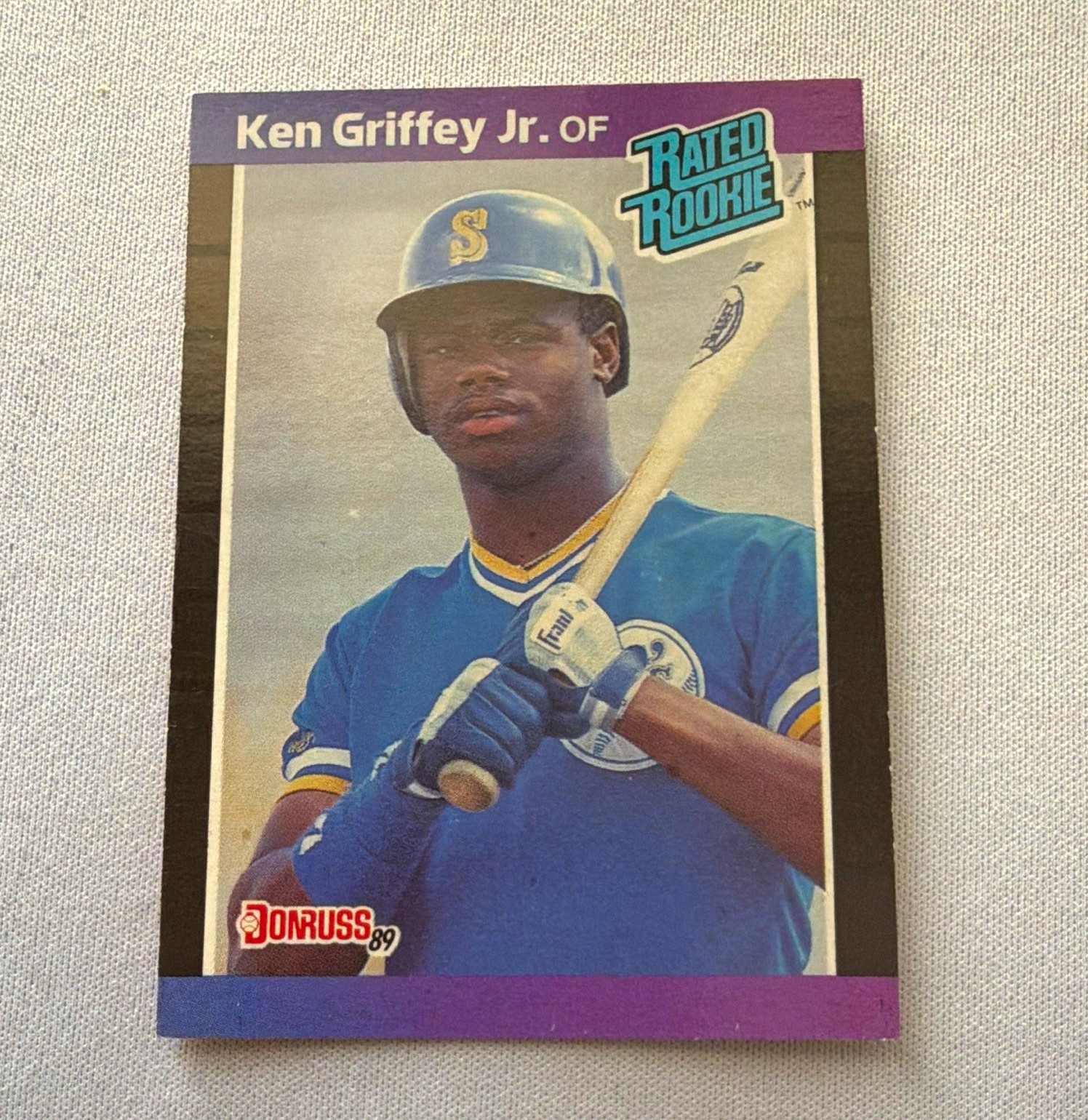 Donruss 1989 Rated Rookie Ken Griffey Jr #33 Seattle Mariners *Denotes Back