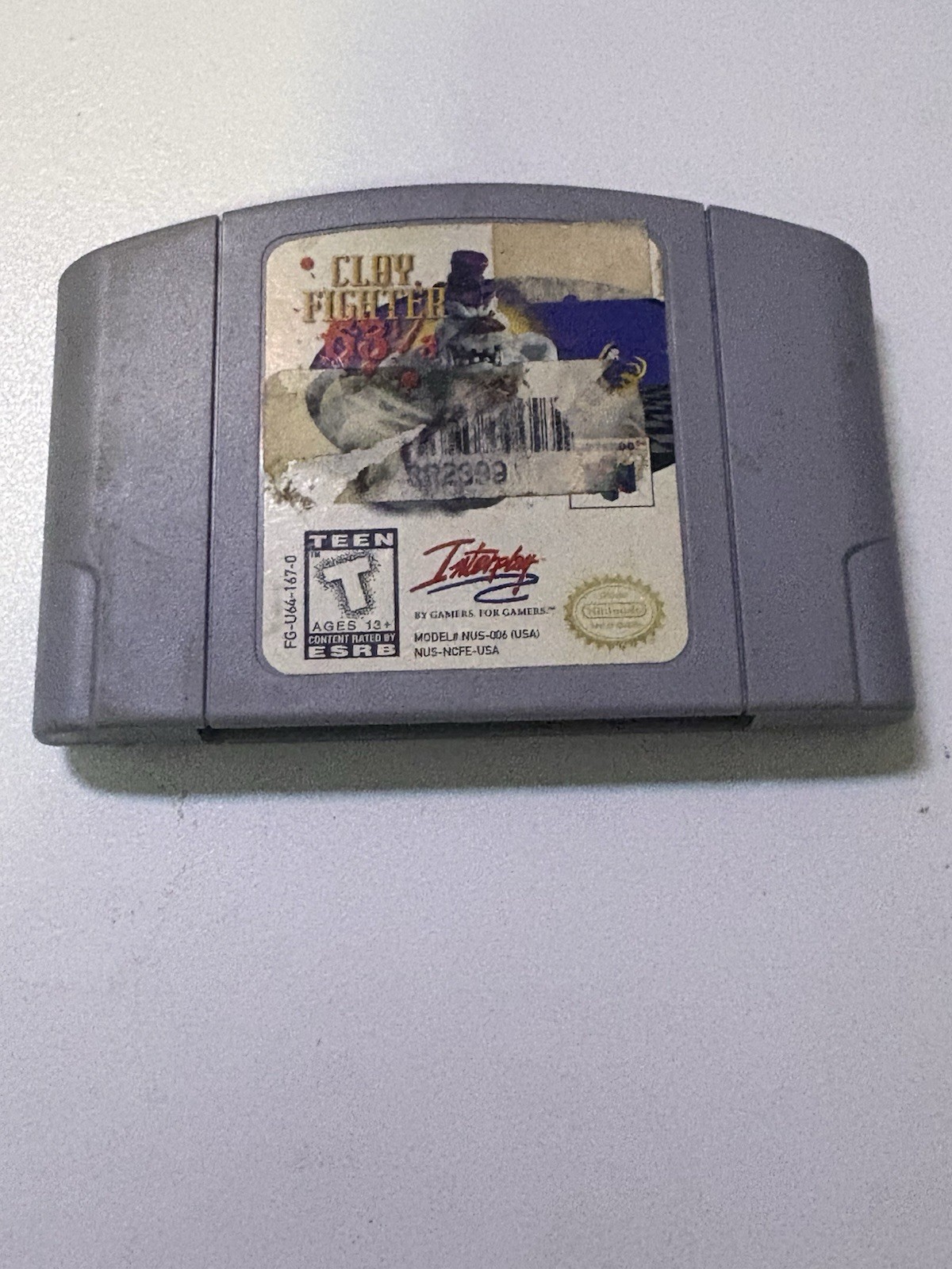 Clay Fighter 63 1/3 N64 Authentic game cartridge