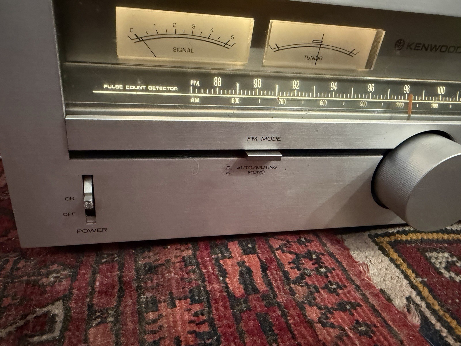 Vintage Kenwood KT-615 AM FM Stereo Pulse Count  Tuner Tested Read Please
