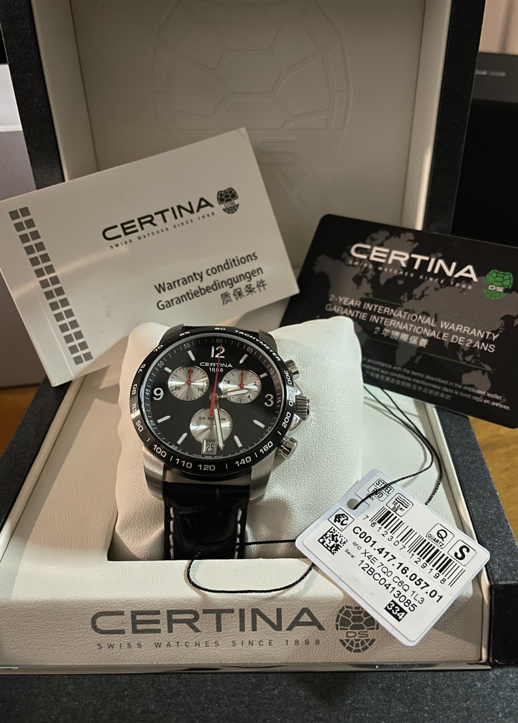 Certina DS Podium Chronograph Men\'s Watch Black Dial C001617A