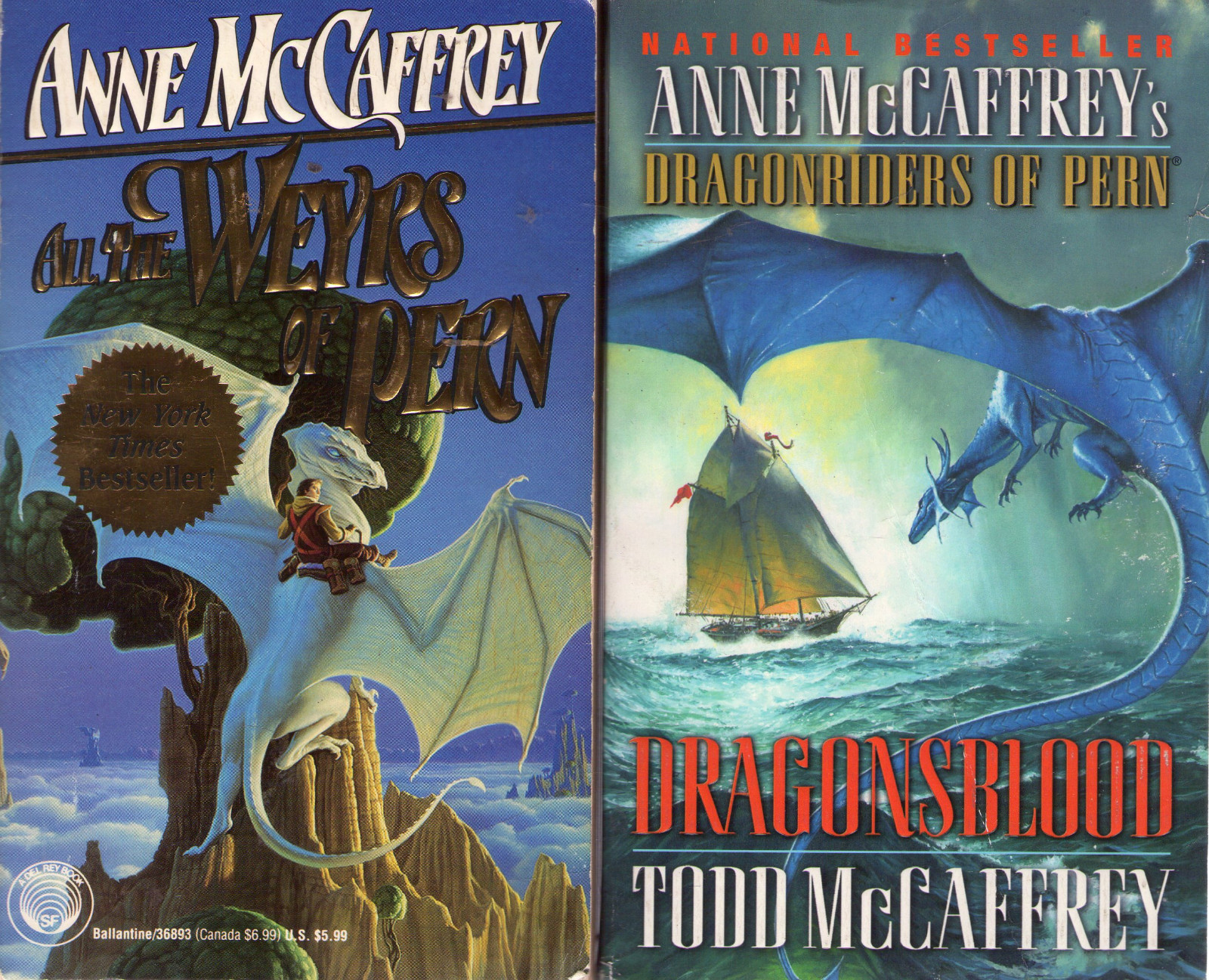 Complete Set Series - Lot of 24 Dragonriders Pern books by Todd & Anne McCaffrey