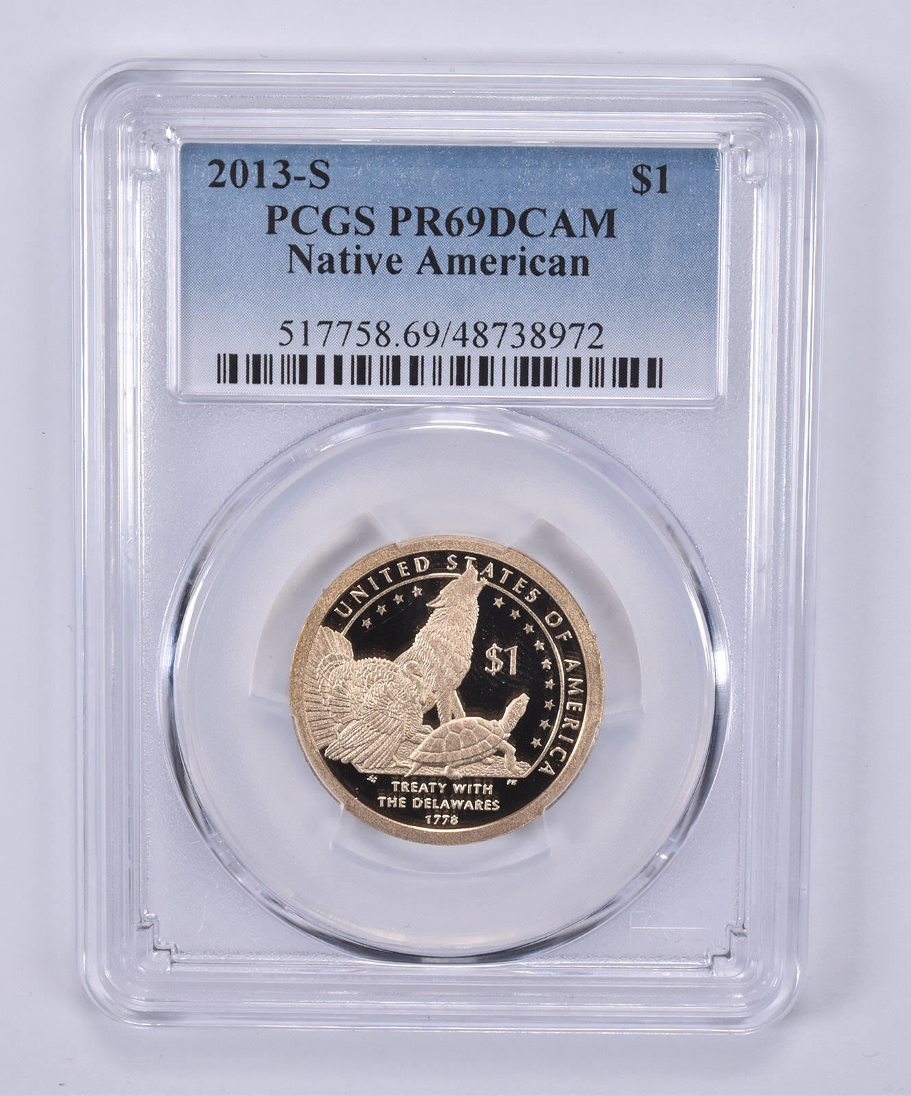 2013-S Sacagawea $1 Treaty With The Delawares PR69 DCAM PCGS 2013-S Sacagawea $1 Treaty With The Delawares PR69 DCAM PCGS