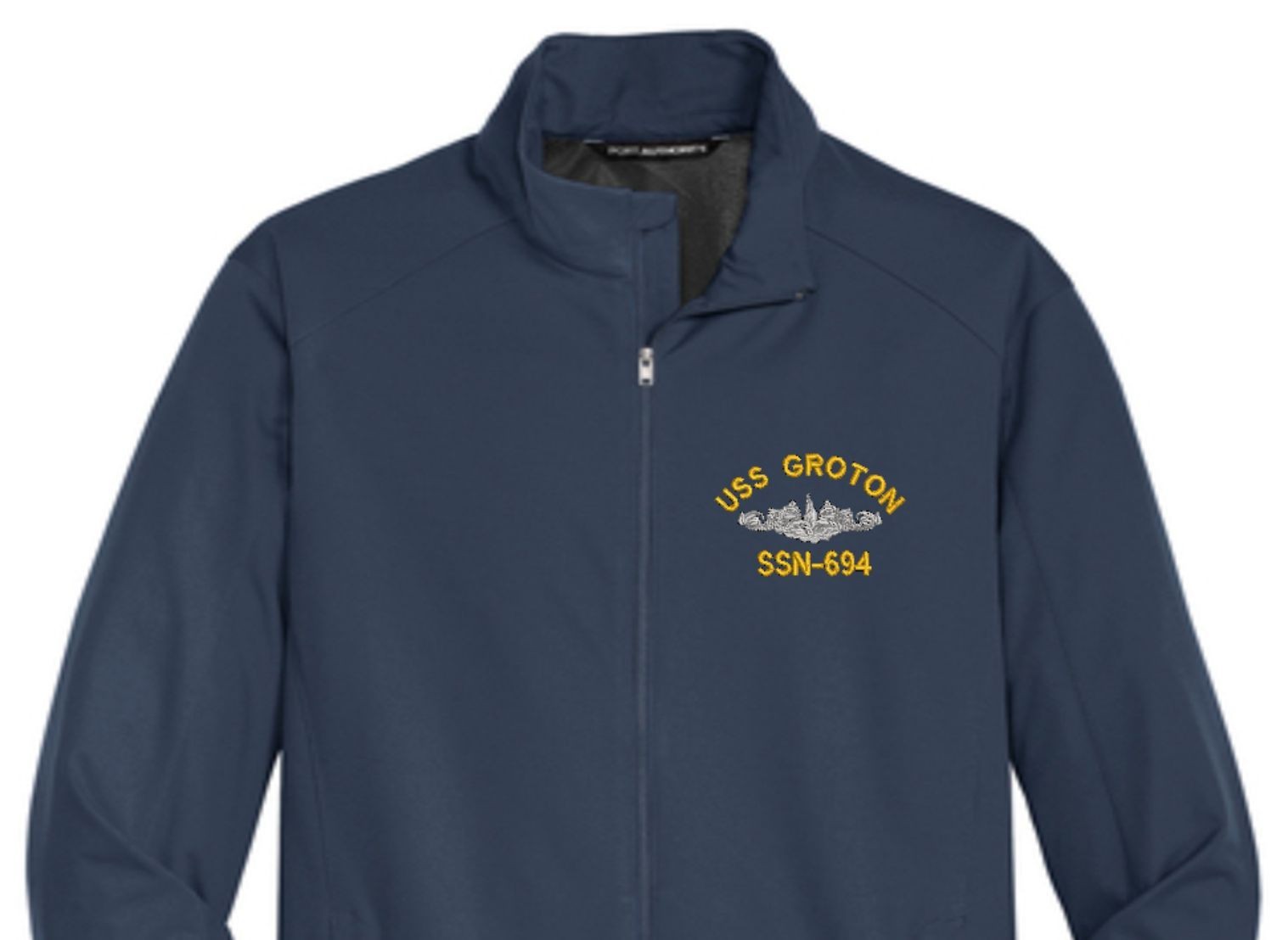 USS GROTON SSN-694 Soft Shell Jacket. New. U.S. Navy. DOLPHINS USS GROTON SSN-694 Soft Shell Jacket. New. U.S. Navy. DOLPHINS