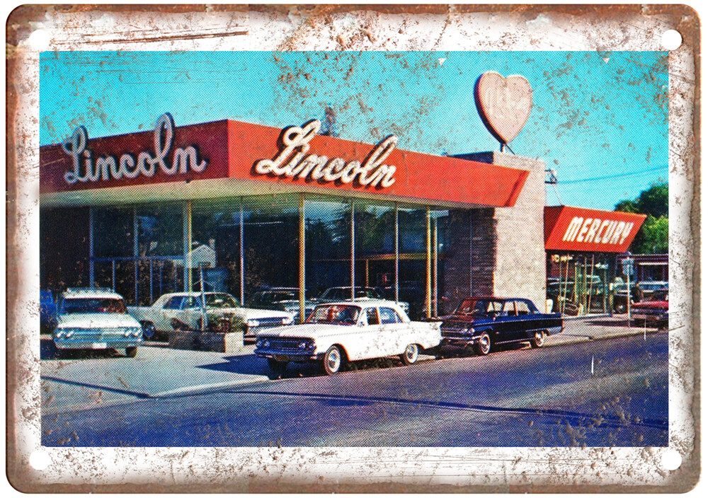 Vintage G K Hardt Lincoln Ad Retro Look Metal Sign A6401