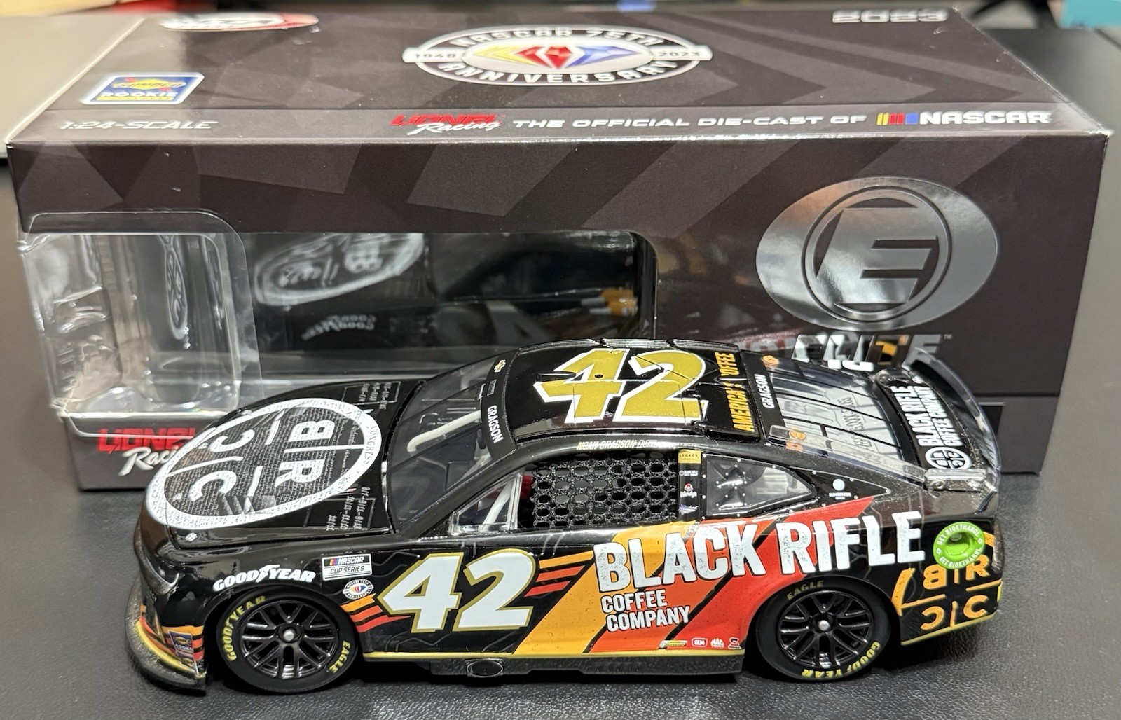 2023 Noah Gragson #42 Black Rifle Coffee Company ELITE 1/24 NASCAR Diecast 1/172