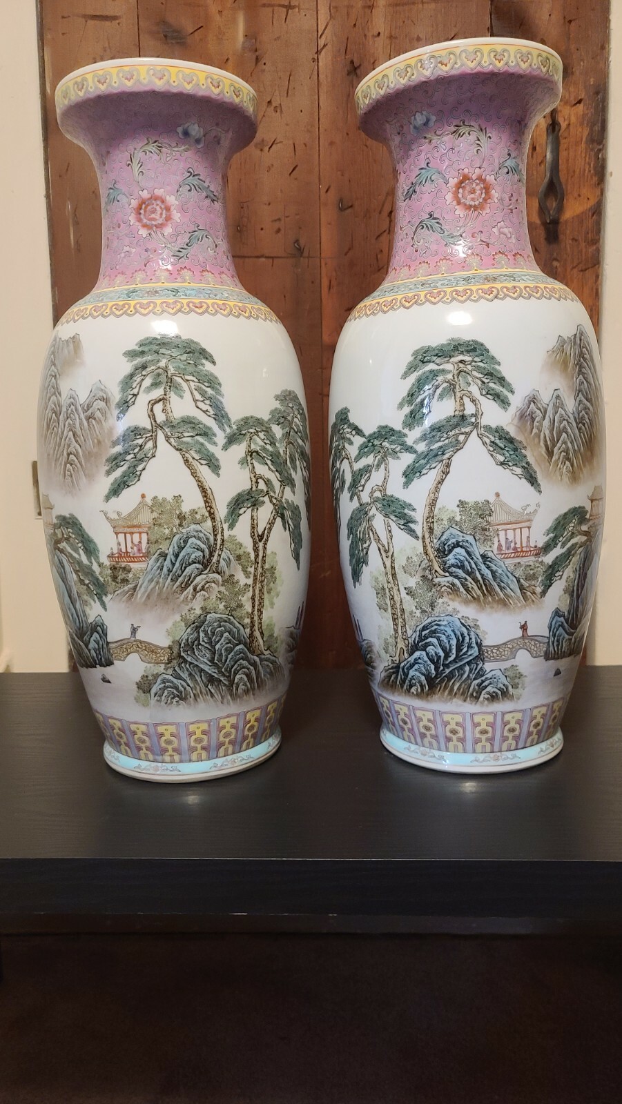 Mid 20th Century, 24 inch tall, Pair of vase made in Jingdezhen, China. 
