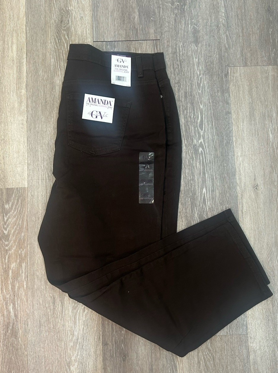 Gloria Vanderbilt Amanda Jeans 18W Brown THE ORIGINALSLIMMING Tapered Leg NWT Gloria Vanderbilt Amanda Jeans 18W Brown THE ORIGINALSLIMMING Tapered Leg NWT