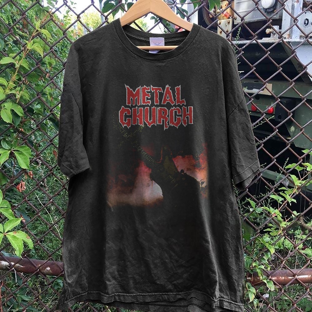 Vtg Metal Church Overkill Heavy Metal Rock Band T-Shirt S-5XL
