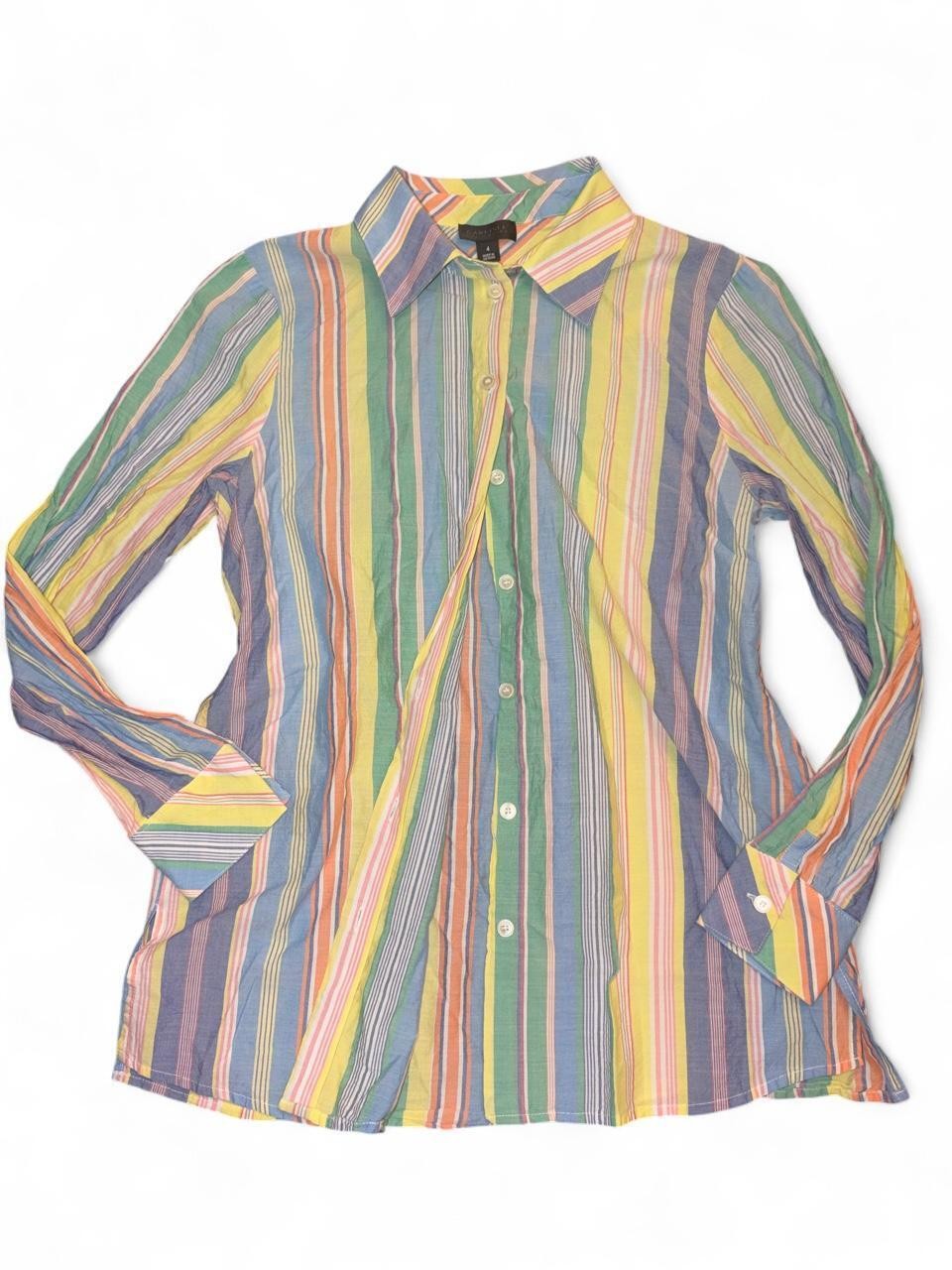 Luxury Carlisle collection striped/colorblock button-down Luxury Carlisle collection striped/colorblock button-down