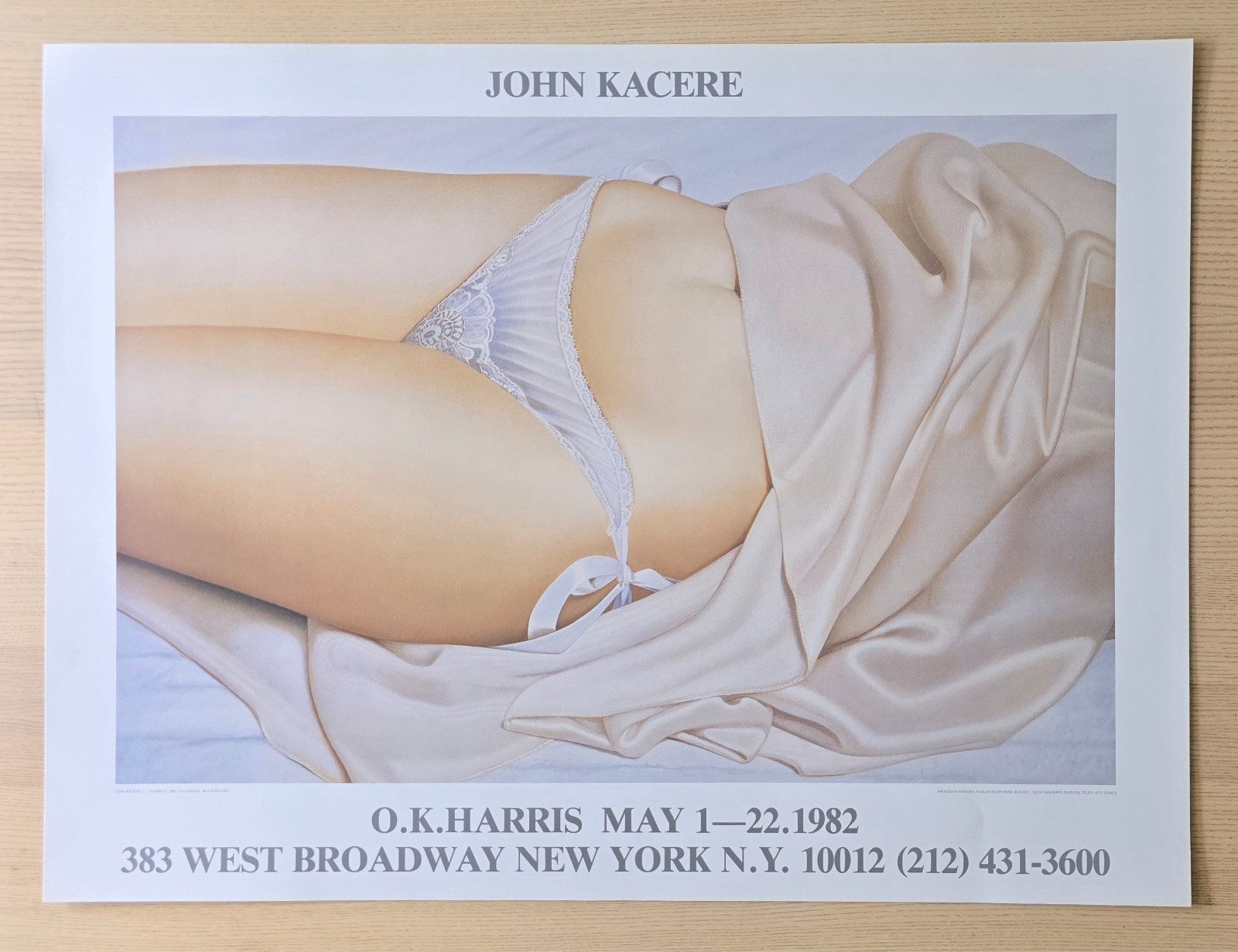 Original John Kacere Exhibition poster New York 1982 \