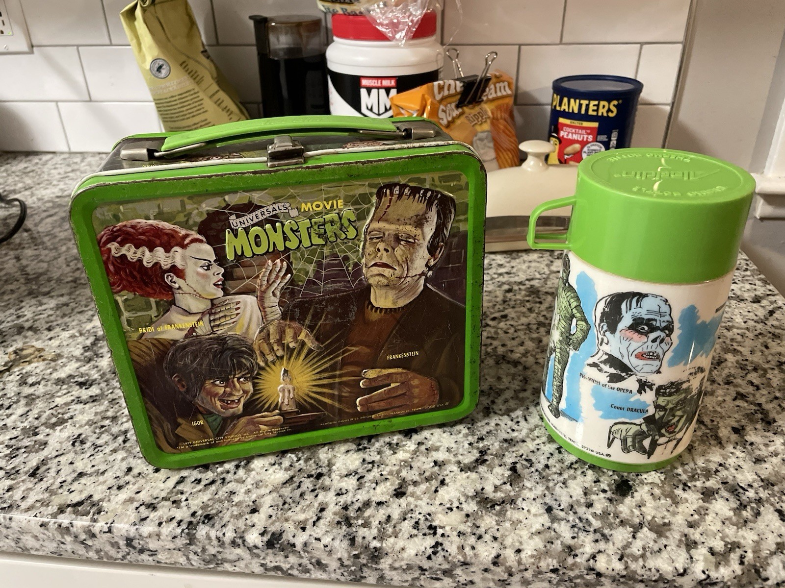Vintage 1979 Universal Monsters Lunchbox With Thermos Vintage 1979 Universal Monsters Lunchbox With Thermos