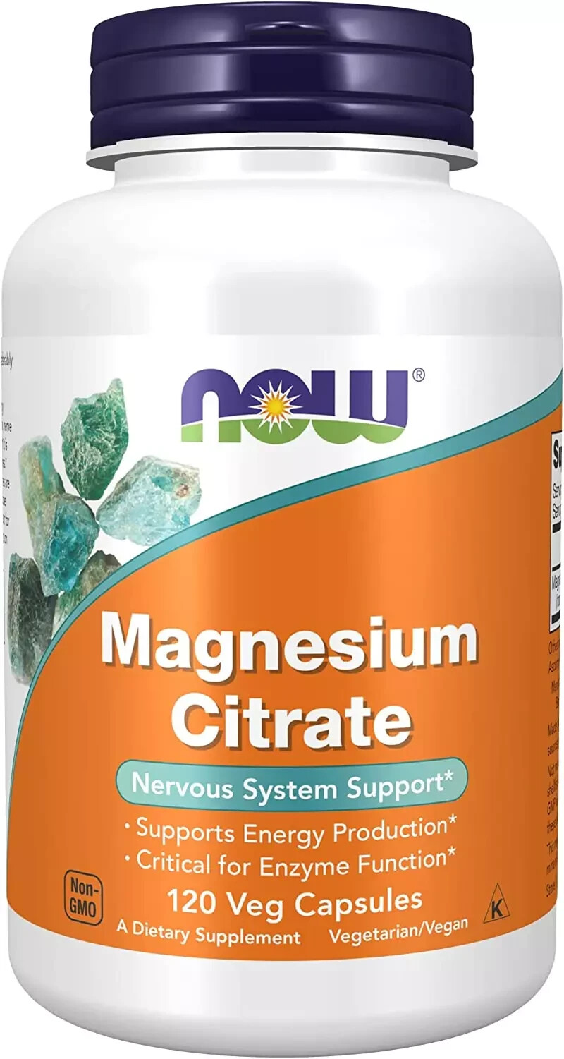 NOW Foods Magnesium Citrate 400 mg 120 Veg Caps NOW Foods Magnesium Citrate 400 mg 120 Veg Caps