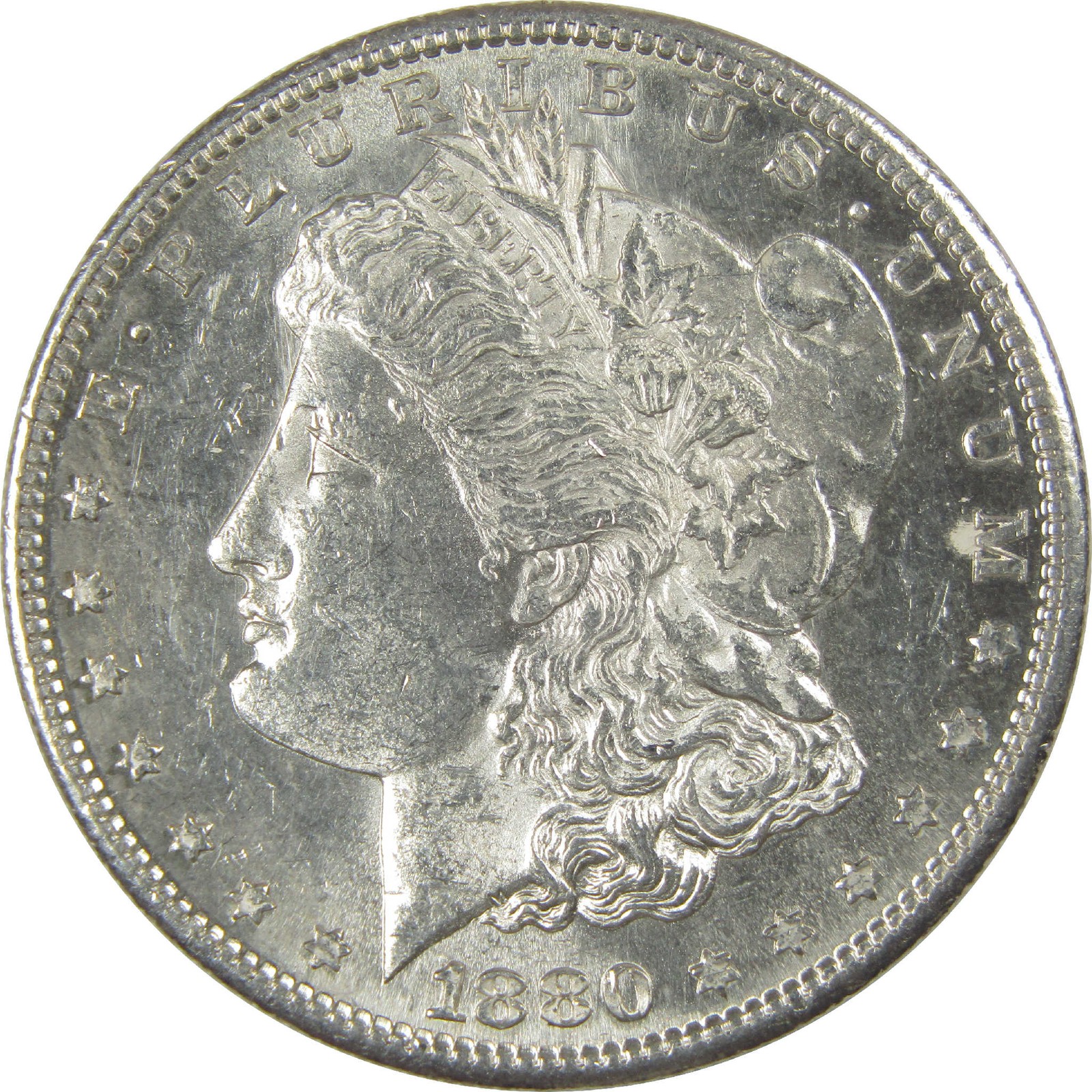1880 S Morgan Silver Dollar CH AU Choice About Uncirculated $1 Coin