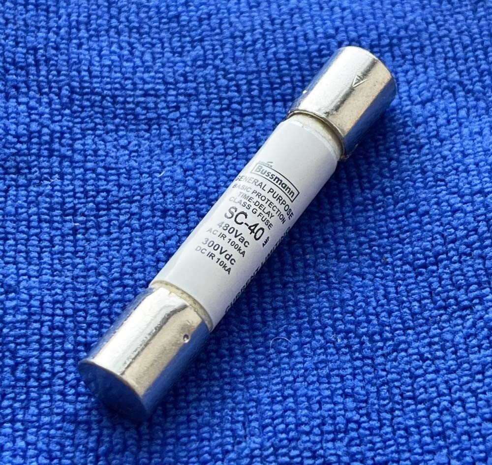10pcs ORIGINAL Bussmann SC-40 SC40 ( 40 Amp ) 480Vac TIME-DELAY CLASS G Fuse