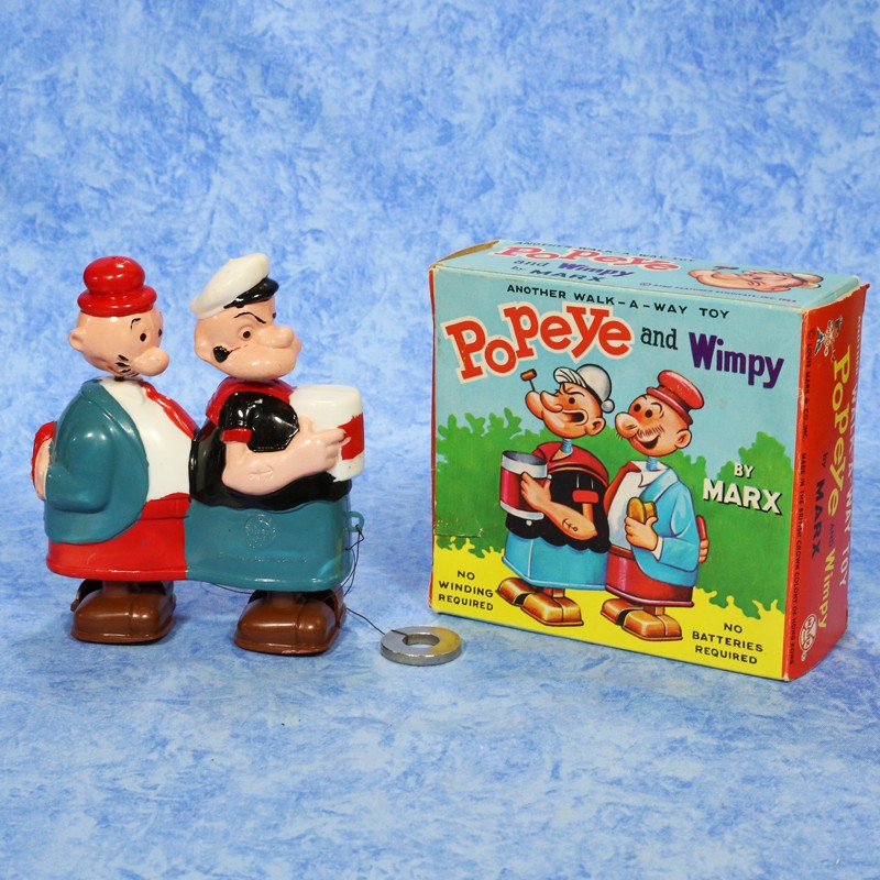 Vintage 1964 POPEYE and WIMPY RAMP WALKER in BOX Marx Toys MINT Vintage 1964 POPEYE and WIMPY RAMP WALKER in BOX Marx Toys MINT