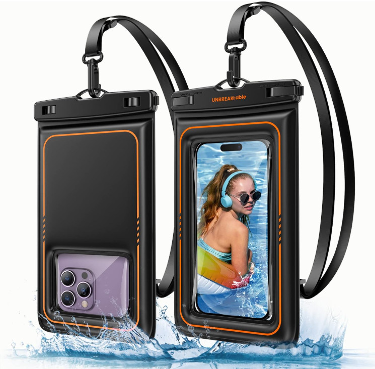Funda Impermeable Flotante IPX8 para Móvil Pack 2 Bolsa Estanca Universal, Nuevo