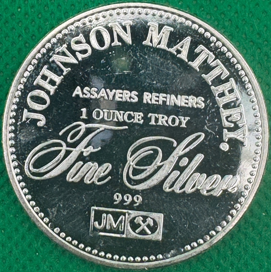 1 oz Silver Round 1986 The Right to Bear Arms–American Freedom Series JM (918c)