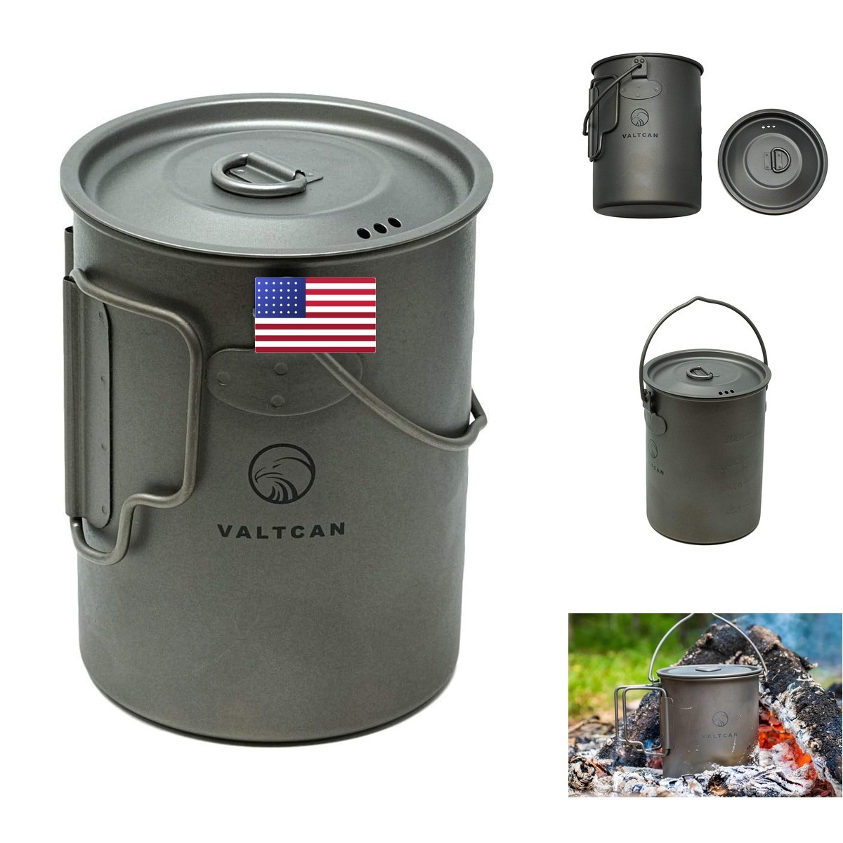 Valtcan 900ml Titanium Pot 134g Ultralight Grade 1 Ti Mesh Bag Valtcan 900ml Titanium Pot 134g Ultralight Grade 1 Ti Mesh Bag