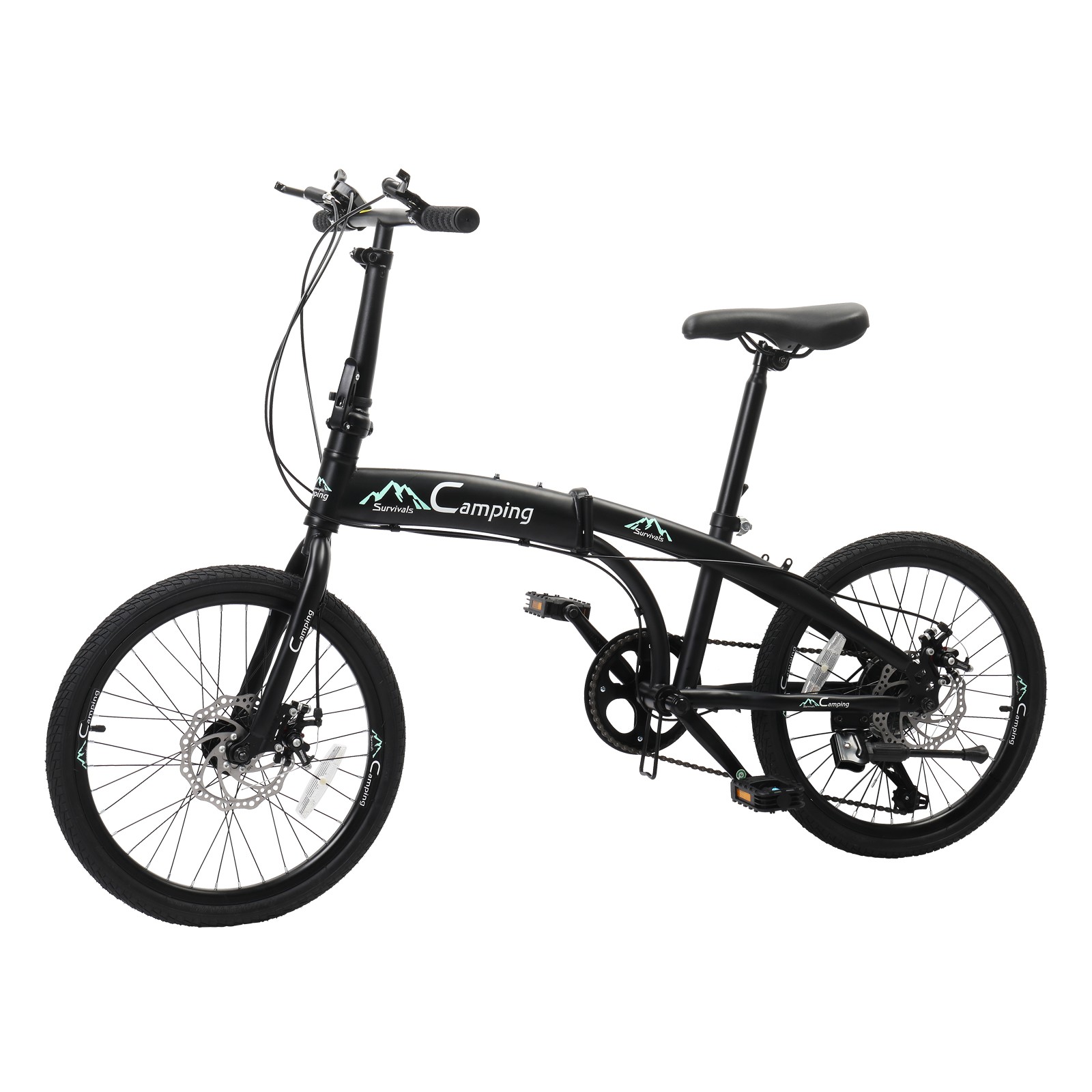 20\'\' Folding Bike Shimano 7 Speed Foldable Bicycle Road Bike Double Disc Brake