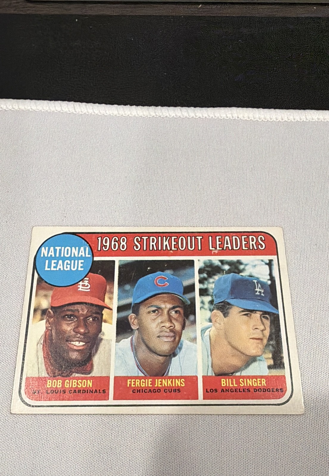 1969 Topps - League Leaders Bob Gibson, Fergie Jenkins, Bill Singer #12