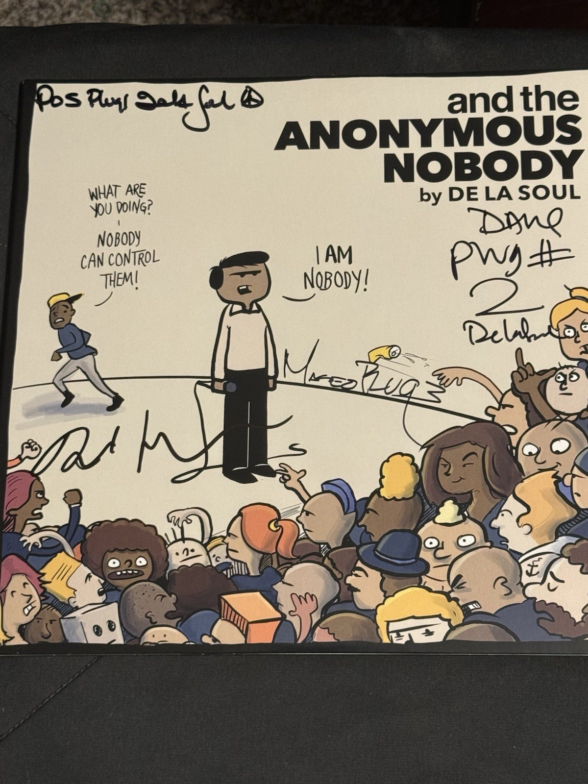 De La Soul Anonymous Nobody 2lp Green Vinyl, 2016 Signed Autographed David Byrne