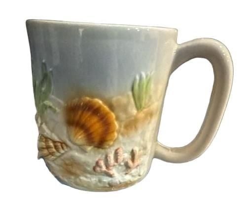 Utagiri 1981 Vintage Sea Shells Ceramic Coffee Mug Utagiri 1981 Vintage Sea Shells Ceramic Coffee Mug