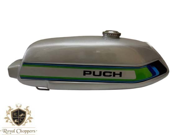 Fit For Puch Magnum II ZA50 Moped Silver Painted 1980 Model ECs Steel Fuel Tank