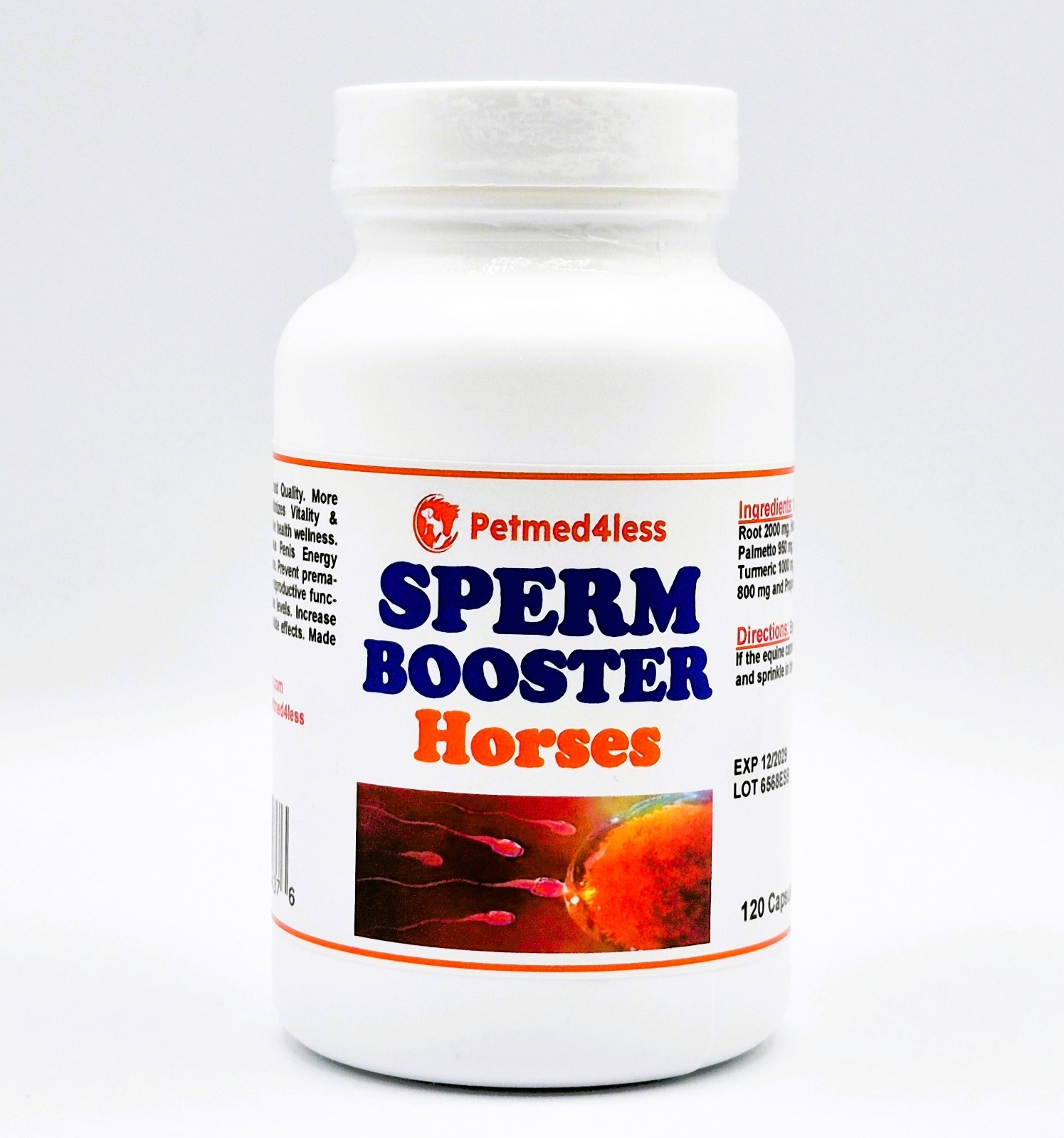 EQUINE SPERM BOOSTER - FERTILITY REPRODUCTION - 120 Capsules - MADE IN USA