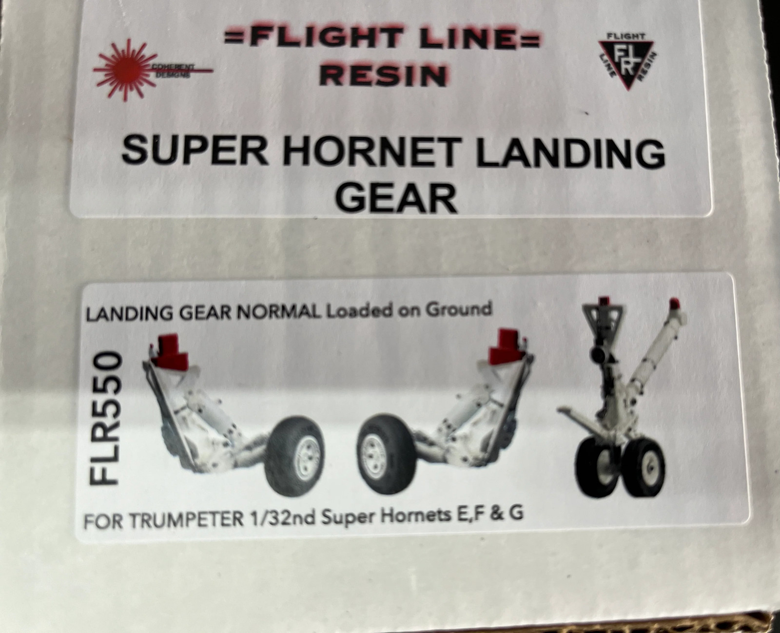 Flight Line Resin FLR550 1/32 F/A-18E/F/G Super Hornet Landing Gear Set (Trum) Flight Line Resin FLR550 1/32 F/A-18E/F/G Super Hornet Landing Gear Set (Trum)