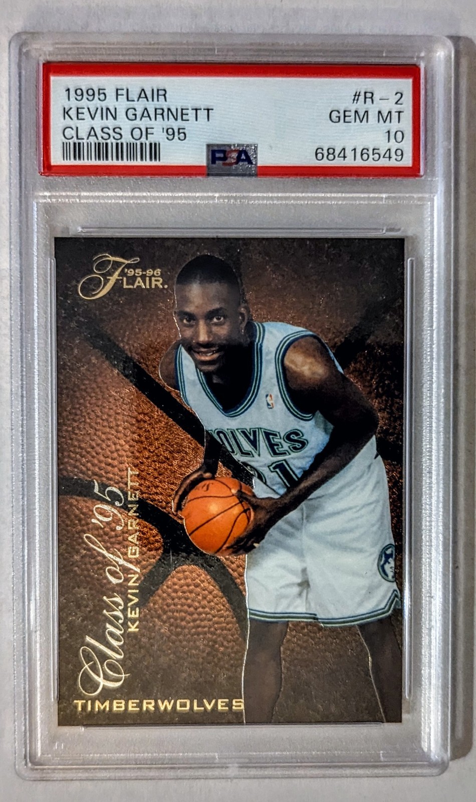 PSA 10 👀🔥 1995-96 Flair - Class of \'95 Kevin Garnett #R-2 (RC) Timberwolves 