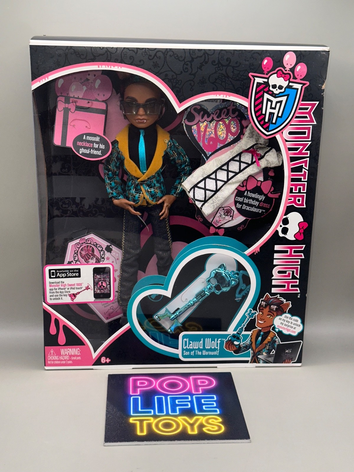 2011 Mattel Monster High “Sweet 1600 Clawd Wolf” #W9192 *NRFB*