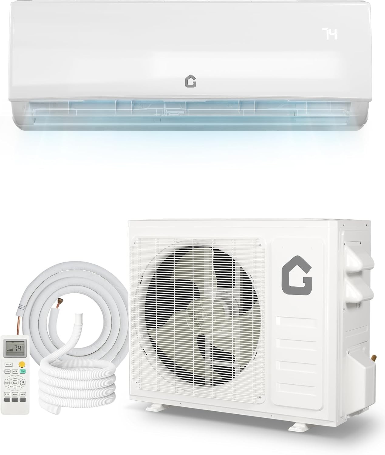 18000 BTU 21 SEER2 Ductless Mini Split AC Heating System with Kit Tool Set