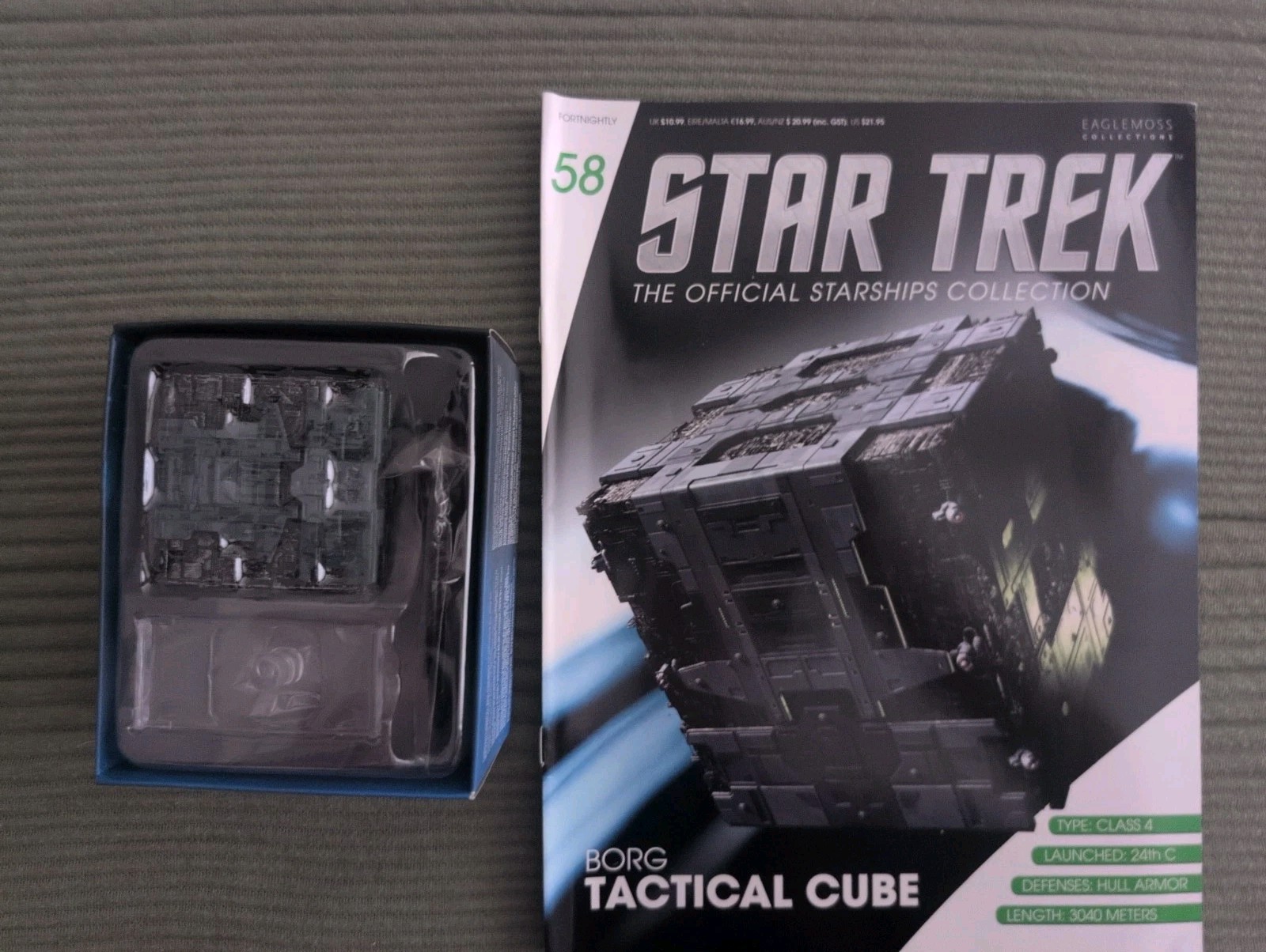 Eaglemoss Star Trek Borg Tactical Cube #58 Voyager Model