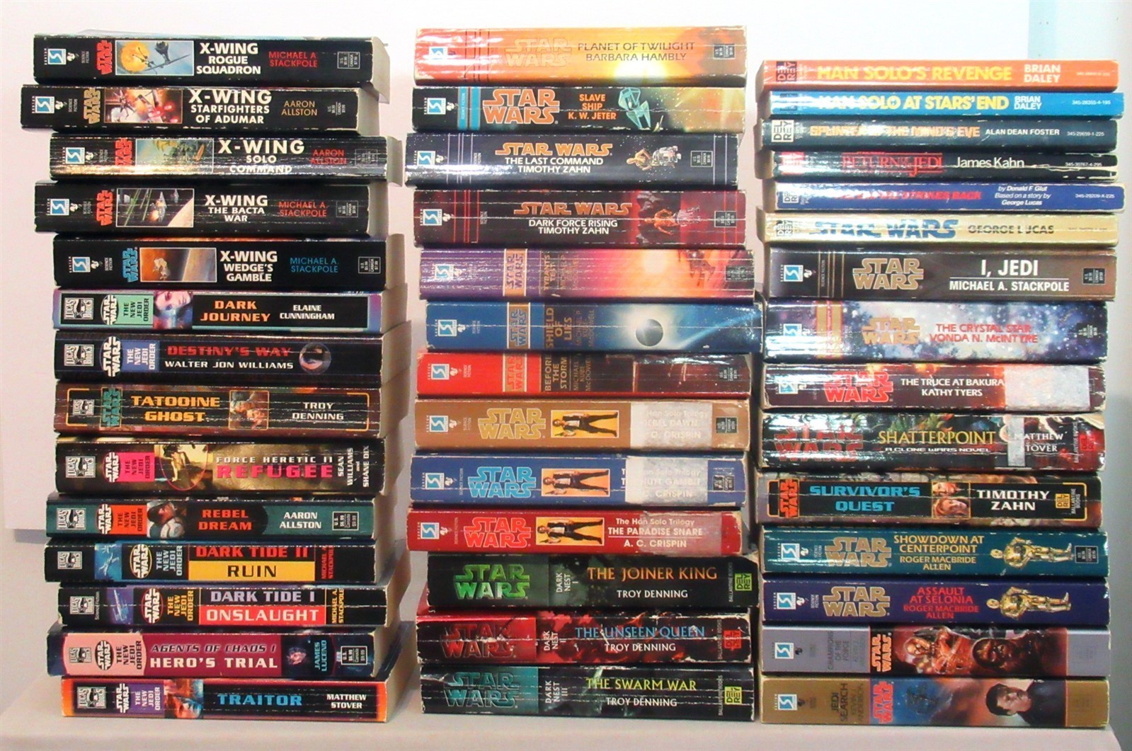 Vtg Lot 42 Star Wars Sci Fi PB Books Bantam Spectra Lucas Del Rey 1976 - 2006