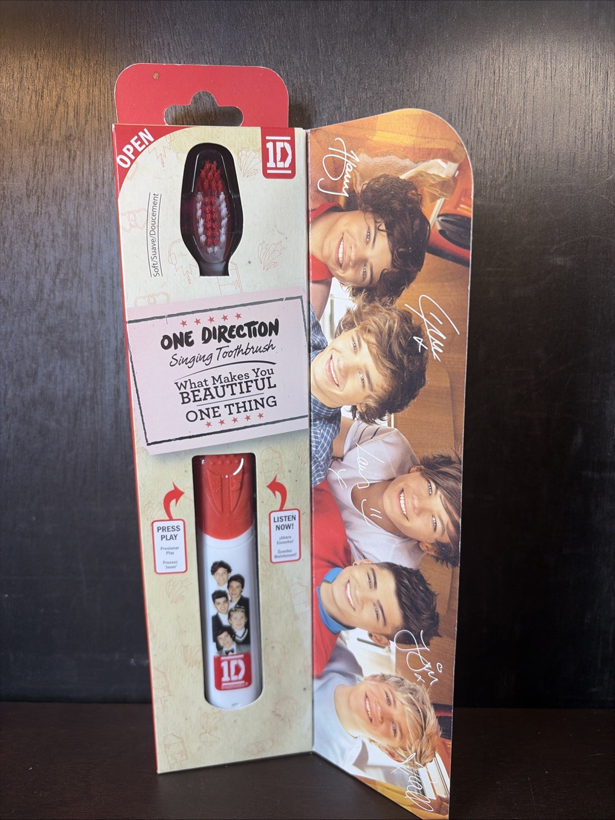One Direction Red Electric Singing Toothbrush-Soft DuPont Bristle-Handy- One Direction Red Electric Singing Toothbrush-Soft DuPont Bristle-Handy-