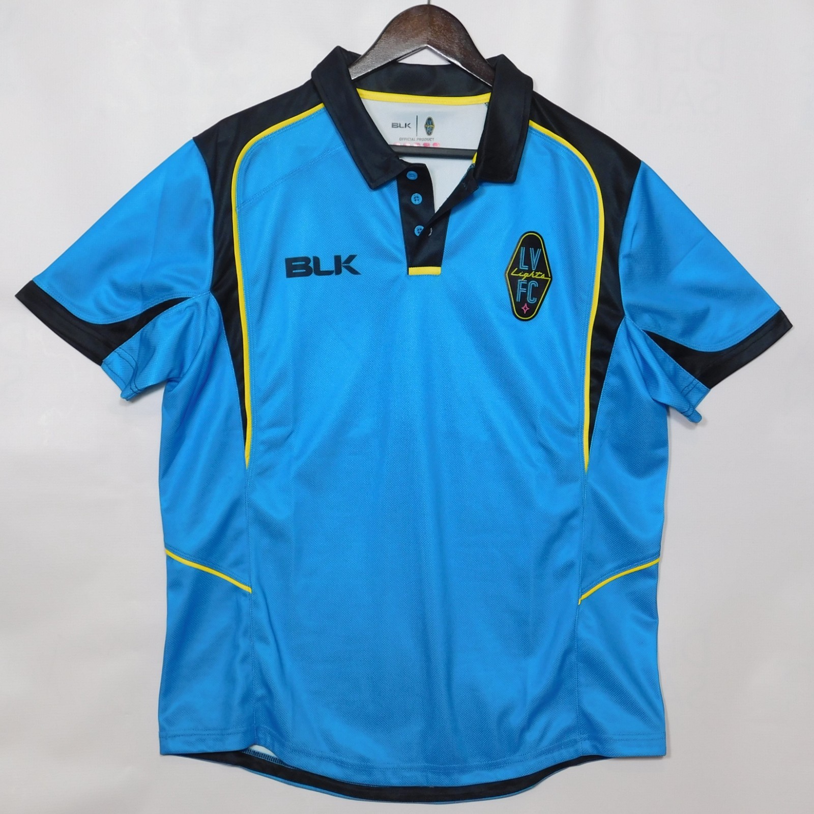 NWOT Official LAS VEGAS LIGHTS FC USL Soccer Football BLK Jersey Polo Shirt L