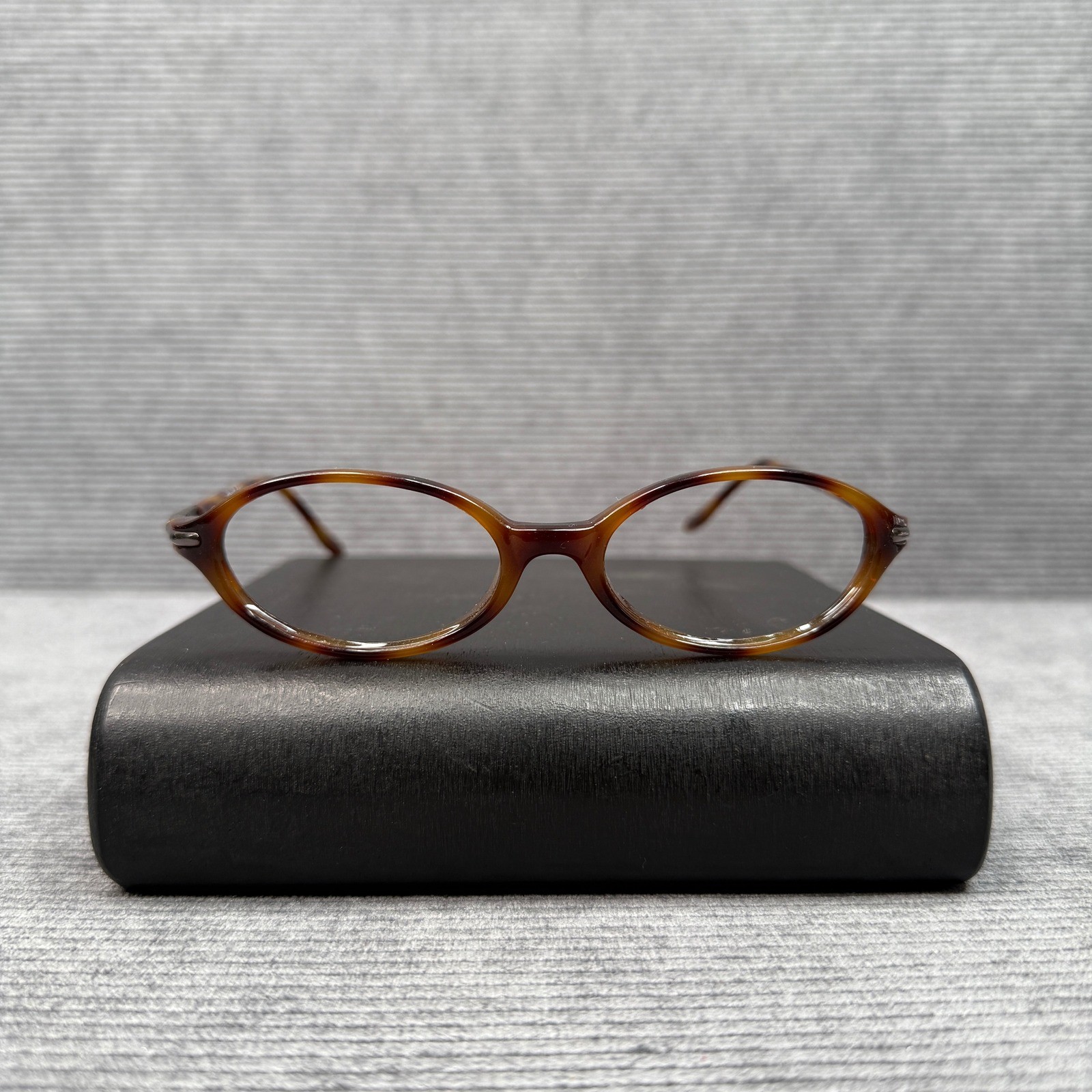 Celine Paris Oval Tortoiseshell Y2K Eyeglasses Brown Silver Frames SC1322 010